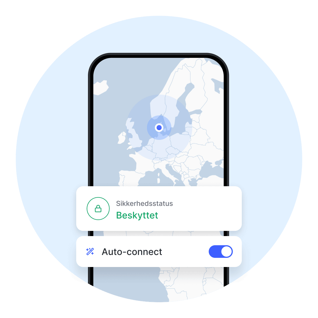 Enhedsbeskyttelse med NordVPN's funktion med automatisk forbindelse